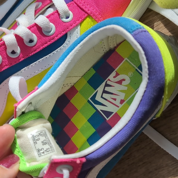 Color Block Neon Vans - Picture 3 of 4